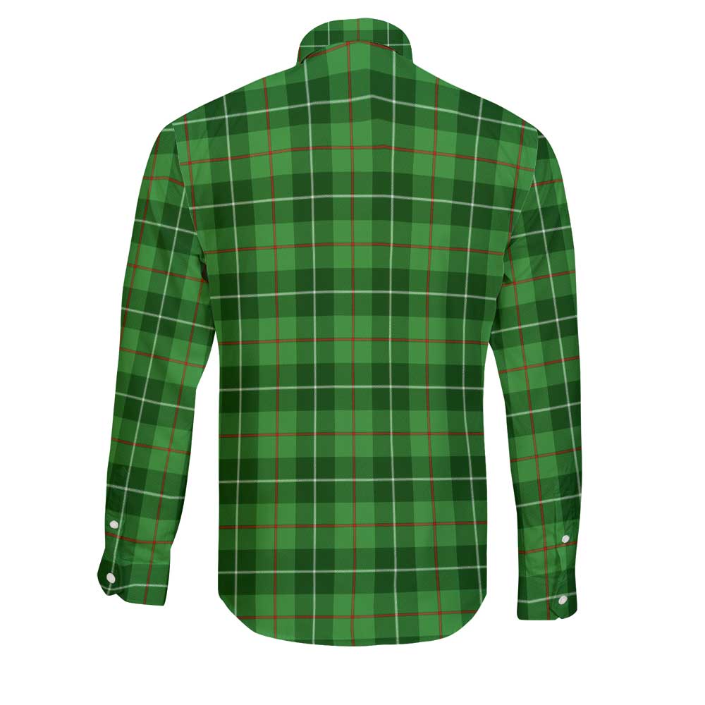 Clan Blane Tartan Long Sleeve Button Shirt Crest And Plaid Basic Style