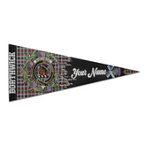 Clan Borthwick Tartan Felt Pennant Crest And Plaid Basic Style