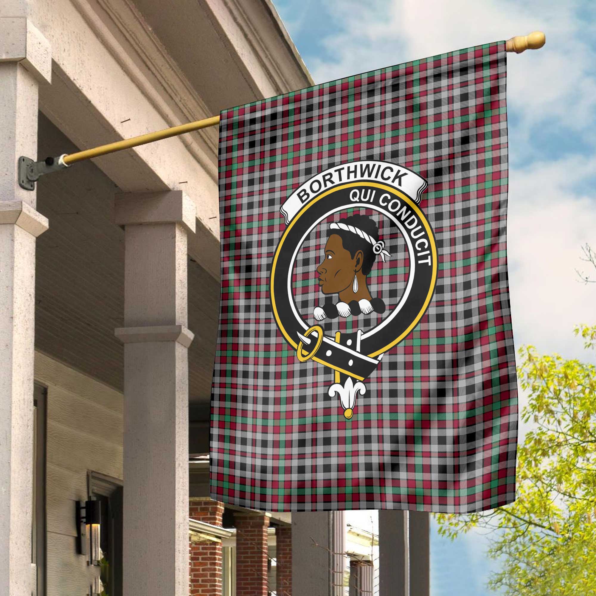 Clan Borthwick Tartan Garden Flag Crest And Plaid Basic Style
