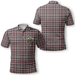 Clan Borthwick Tartan Golf Men Polo Shirt Crest And Plaid Basic Style