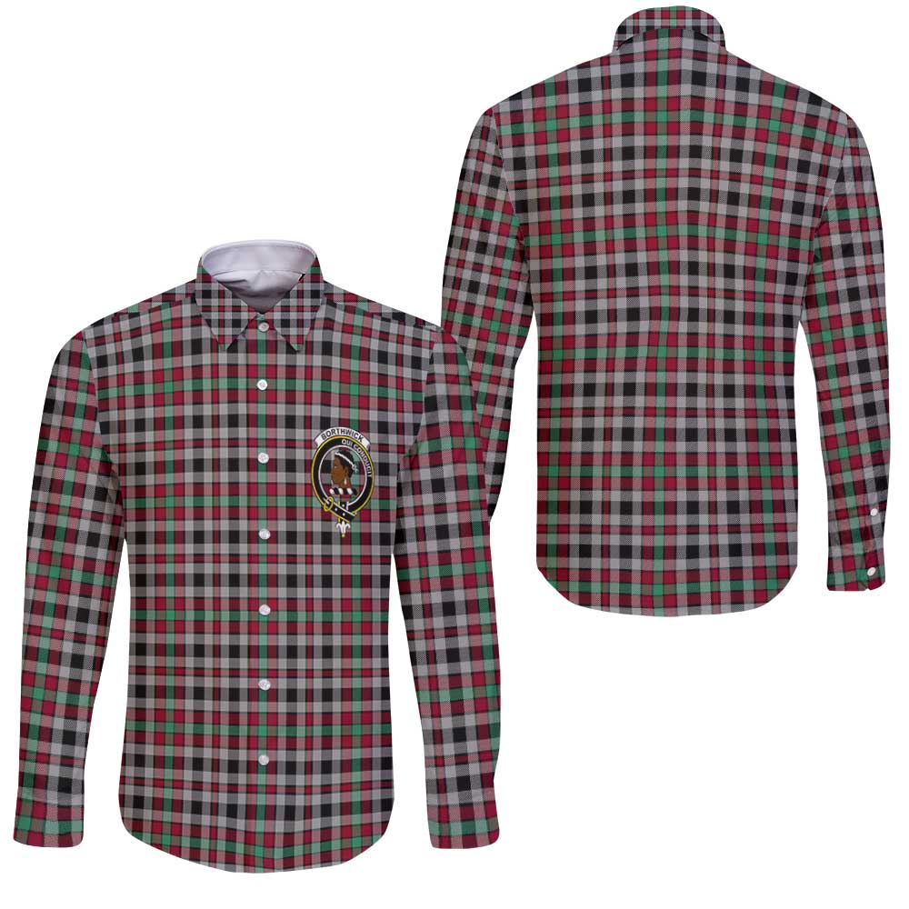 Clan Borthwick Tartan Long Sleeve Button Shirt Crest And Plaid Basic Style