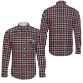 Clan Borthwick Tartan Long Sleeve Button Shirt Crest And Plaid Basic Style