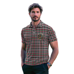 Clan Borthwick Tartan Men Polo Shirt Crest And Plaid Basic Style