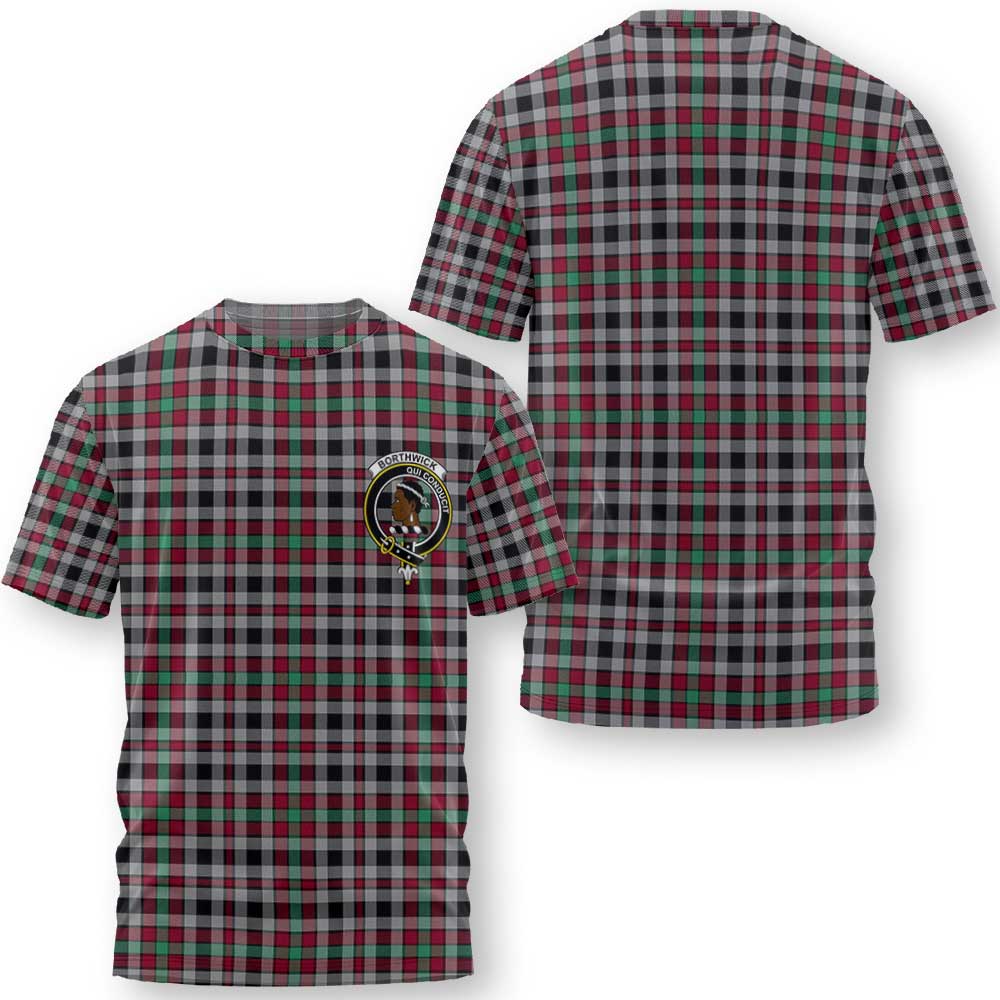 Clan Borthwick Tartan Men T Shirt Crest And Plaid Basic Style