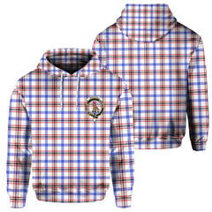 Clan Boswell Tartan Men Hoodie Crest And Plaid Basic Style