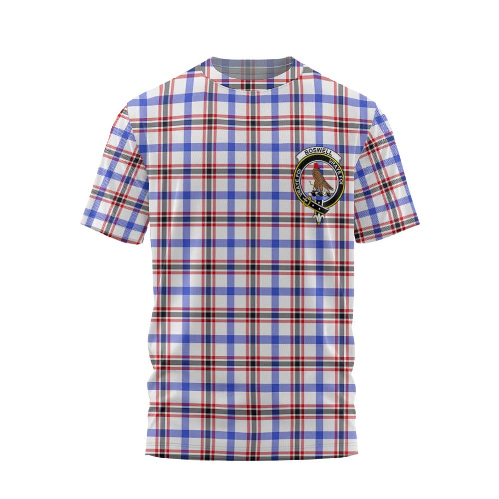Clan Boswell Tartan Men T Shirt Crest And Plaid Basic Style