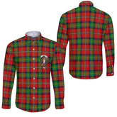 Clan Boyd Tartan Long Sleeve Button Shirt Crest And Plaid Basic Style