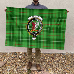 Clan Boyle Tartan Flag Crest And Plaid Basic Style