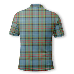 Clan Brisbane Tartan Men Polo Shirt Crest And Plaid Basic Style