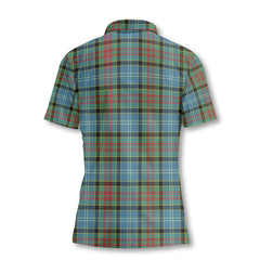 Clan Brisbane Tartan Women Polo Shirt Crest And Plaid Basic Style