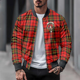 Clan Brodie Tartan Men Bomber Jacket Crest And Plaid Basic Style