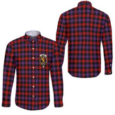 Clan Broun Tartan Long Sleeve Button Shirt Crest And Plaid Basic Style
