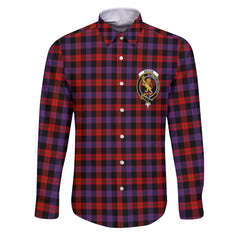 Clan Broun Tartan Long Sleeve Button Shirt Crest And Plaid Basic Style