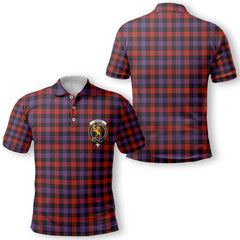 Clan Broun Tartan Men Polo Shirt Crest And Plaid Basic Style