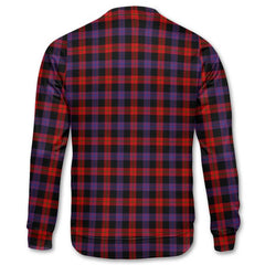 Clan Broun Tartan Women Sweatshirt Crest And Plaid Basic Style
