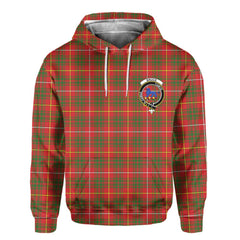 Clan Bruce Tartan Men Hoodie Crest And Plaid Basic Style
