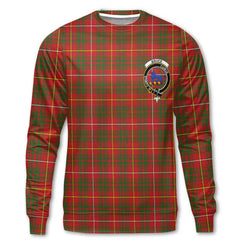 Clan Bruce Tartan Women Sweatshirt Crest And Plaid Basic Style