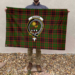Clan Buchan Tartan Flag Crest And Plaid Basic Style