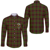 Clan Buchan Tartan Long Sleeve Button Shirt Crest And Plaid Basic Style