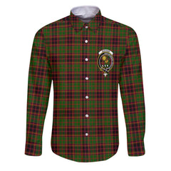 Clan Buchan Tartan Long Sleeve Button Shirt Crest And Plaid Basic Style