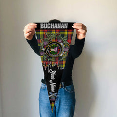 Clan Buchanan Tartan Felt Pennant Crest And Plaid Basic Style