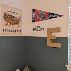 Clan Burnett Tartan Felt Pennant Crest And Plaid Basic Style