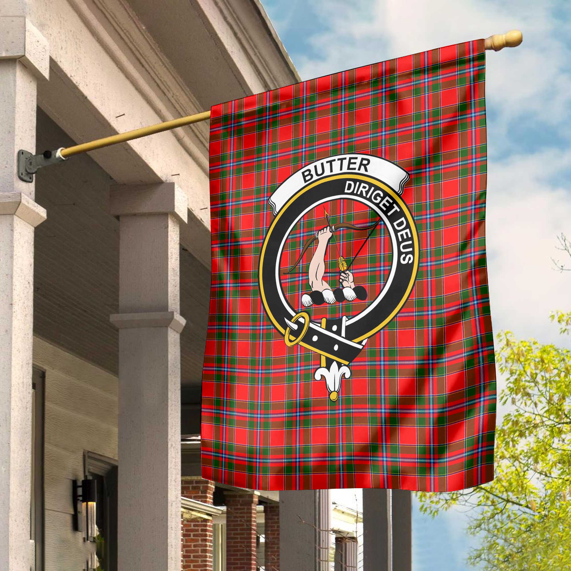 Clan Butter Tartan Garden Flag Crest And Plaid Basic Style