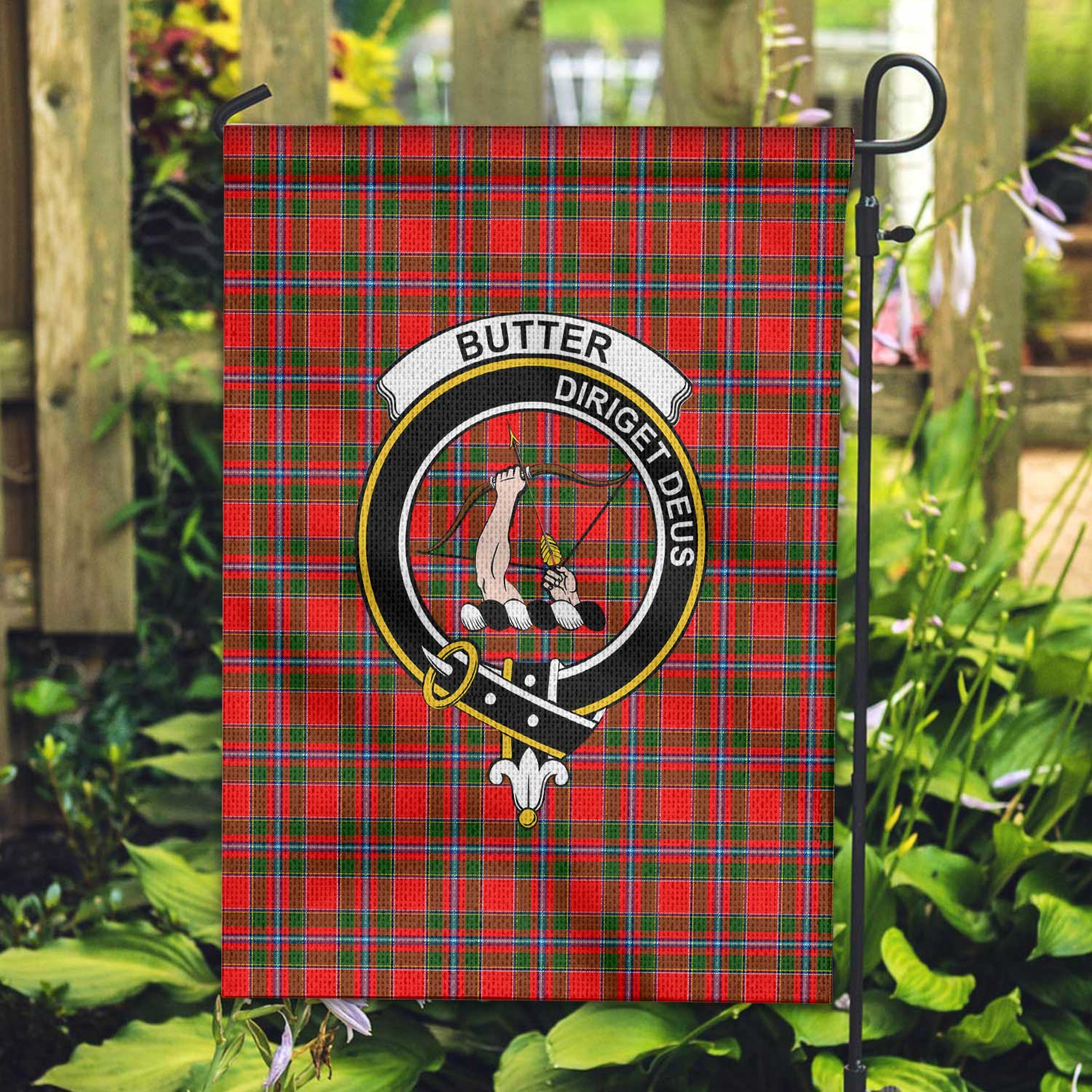 Clan Butter Tartan Garden Flag Crest And Plaid Basic Style