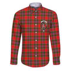 Clan Butter Tartan Long Sleeve Button Shirt Crest And Plaid Basic Style