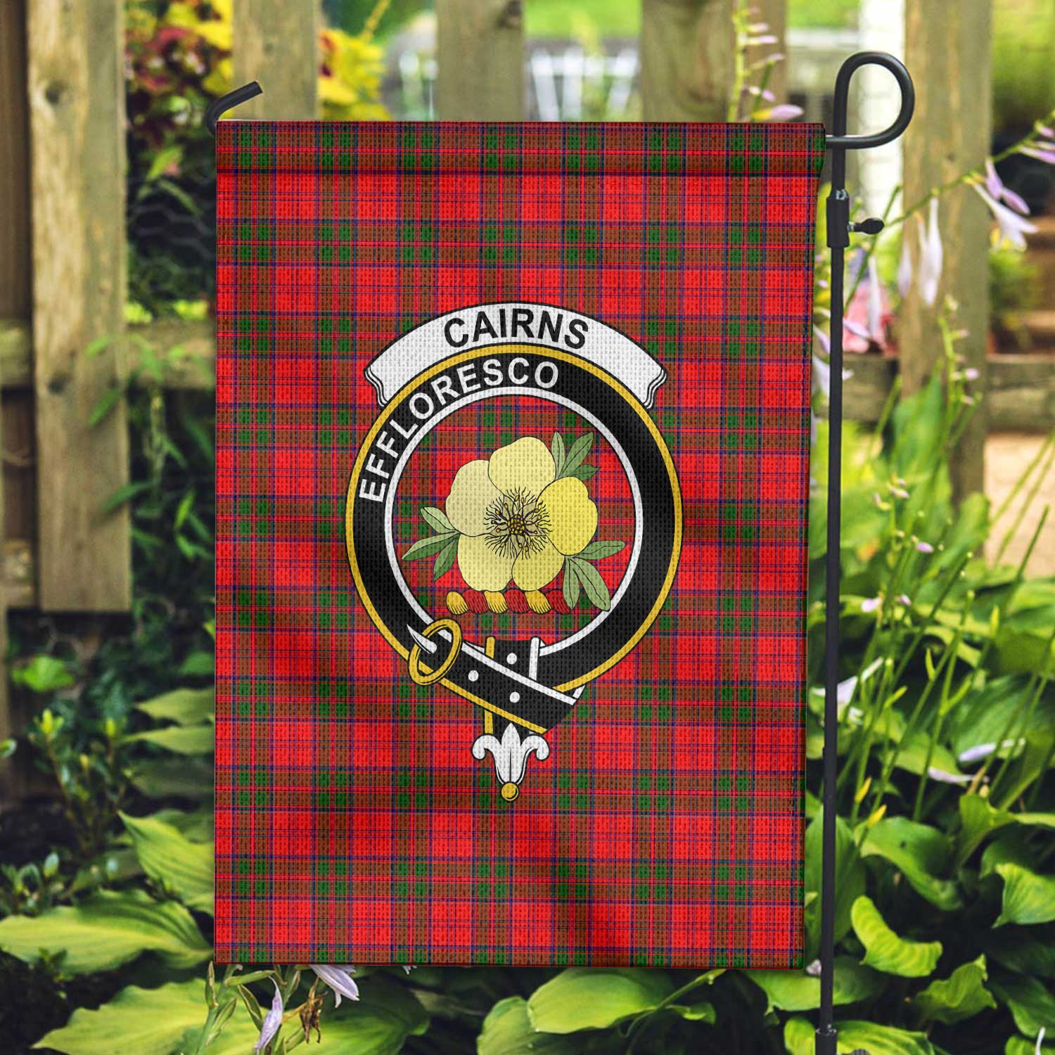 Clan Cairns Tartan Garden Flag Crest And Plaid Basic Style
