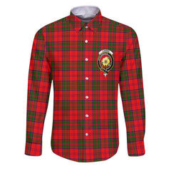 Clan Cairns Tartan Long Sleeve Button Shirt Crest And Plaid Basic Style