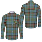 Clan Caldwell Tartan Long Sleeve Button Shirt Crest And Plaid Basic Style