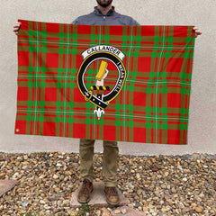 Clan Callander Tartan Flag Crest And Plaid Basic Style