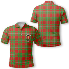 Clan Callander Tartan Men Polo Shirt Crest And Plaid Basic Style
