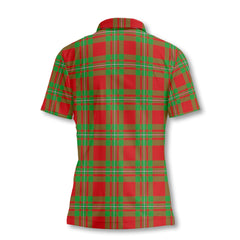 Clan Callander Tartan Women Polo Shirt Crest And Plaid Basic Style