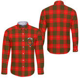 Clan Cameron Tartan Long Sleeve Button Shirt Crest And Plaid Basic Style