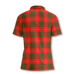 Clan Cameron Tartan Women Polo Shirt Crest And Plaid Basic Style