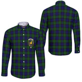 Clan Campbell Tartan Long Sleeve Button Shirt Crest And Plaid Basic Style