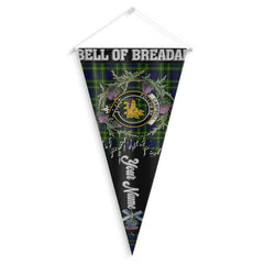 Clan Campbell Of Breadalbane Tartan Felt Pennant Crest And Plaid Basic Style