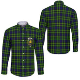 Clan Campbell Of Breadalbane Tartan Long Sleeve Button Shirt Crest And Plaid Basic Style