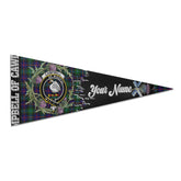 Clan Campbell Of Cawdor Tartan Felt Pennant Crest And Plaid Basic Style