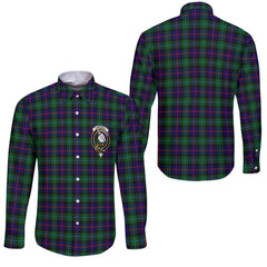 Clan Campbell Of Cawdor Tartan Long Sleeve Button Shirt Crest And Plaid Basic Style