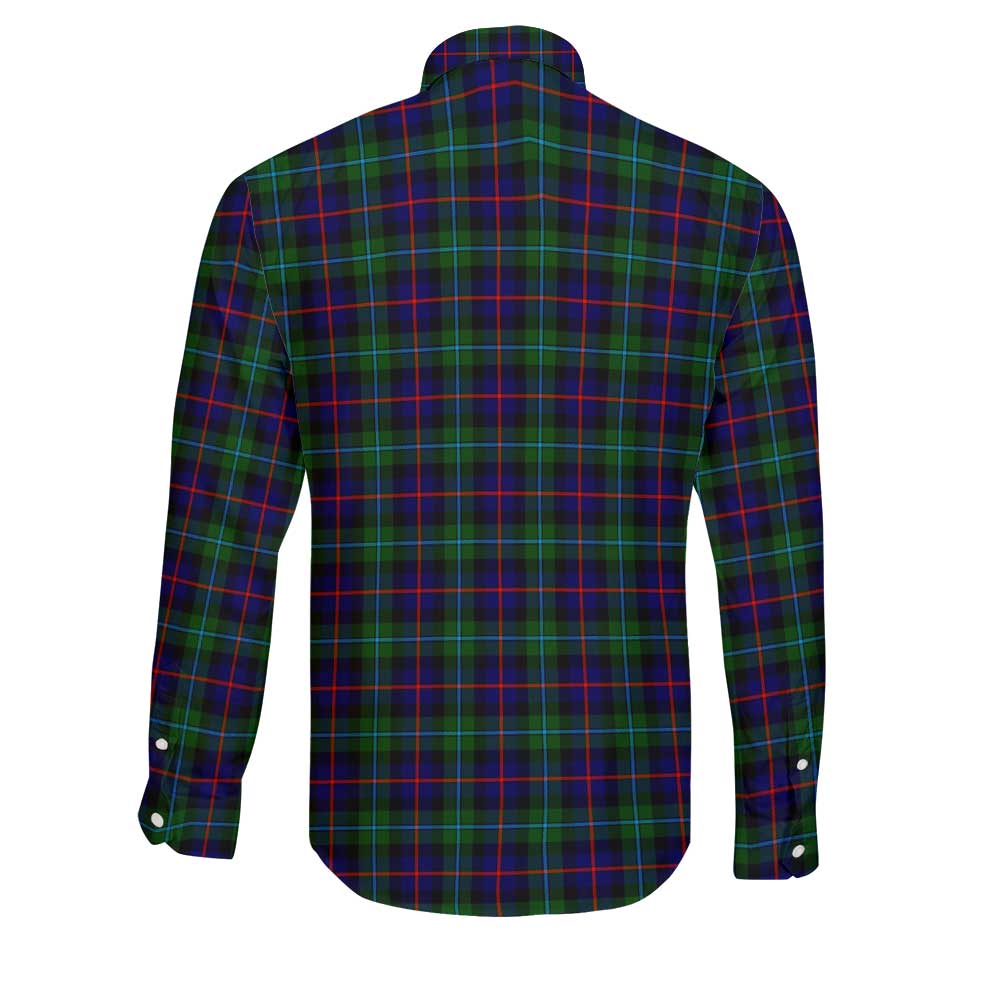 Clan Campbell Of Cawdor Tartan Long Sleeve Button Shirt Crest And Plaid Basic Style