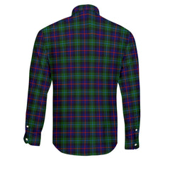 Clan Campbell Of Cawdor Tartan Long Sleeve Button Shirt Crest And Plaid Basic Style