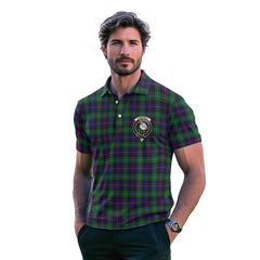 Clan Campbell Of Cawdor Tartan Men Polo Shirt Crest And Plaid Basic Style