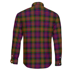 Clan Carnegie Tartan Long Sleeve Button Shirt Crest And Plaid Basic Style