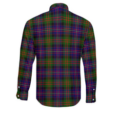 Clan Chalmers Tartan Long Sleeve Button Shirt Crest And Plaid Basic Style