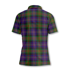 Clan Chalmers Tartan Women Polo Shirt Crest And Plaid Basic Style