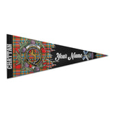 Clan Chattan Tartan Felt Pennant Crest And Plaid Basic Style