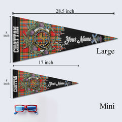 Clan Chattan Tartan Felt Pennant Crest And Plaid Basic Style